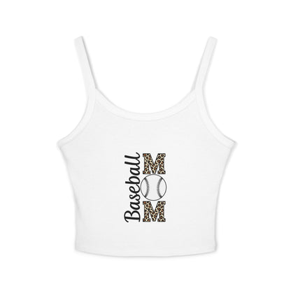 Baseball Mom Spaghetti Strap Tank Top – Soft Cotton-Poly Blend | Supportive Game Day Cami | Trendy Sports Mom Apparel