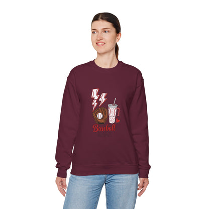 Baseball Mom Crewneck Sweatshirt - Casual Comfortable Apparel for Sports Moms