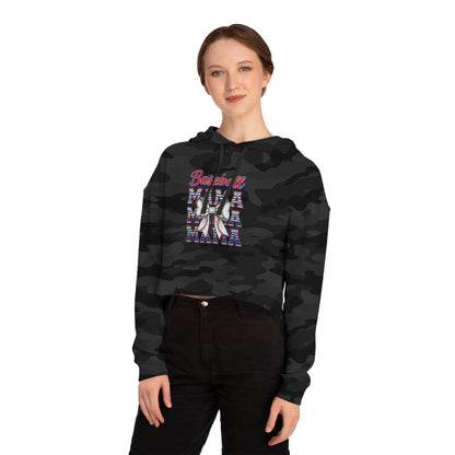 Baseball Mama Cropped Hooded Sweatshirt
