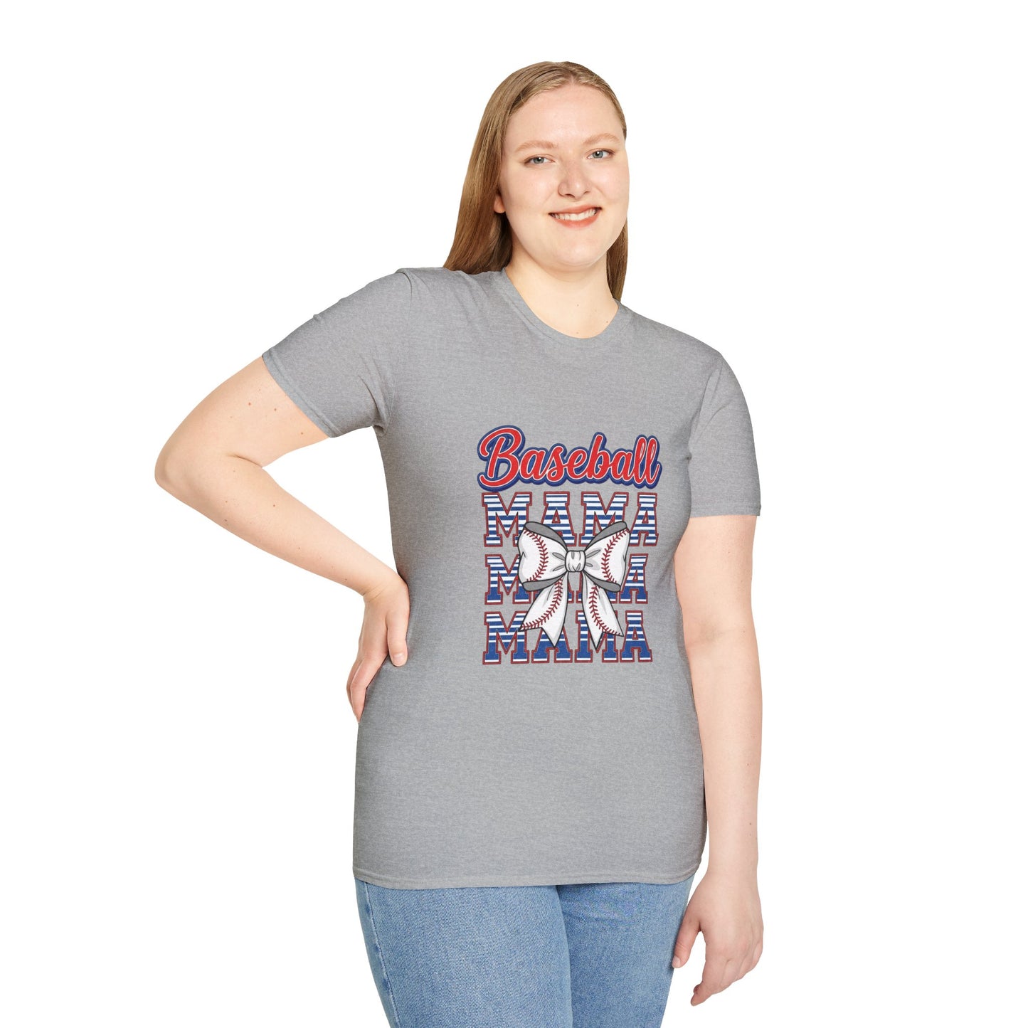 Baseball Mama Unisex Softstyle T-Shirt - The Sideline Tribe
