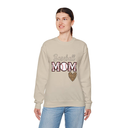 Baseball Mom Crewneck Sweatshirt – Cozy Game Day Pullover | Classic Sports Mom Sweater | Warm Team Spirit Apparel