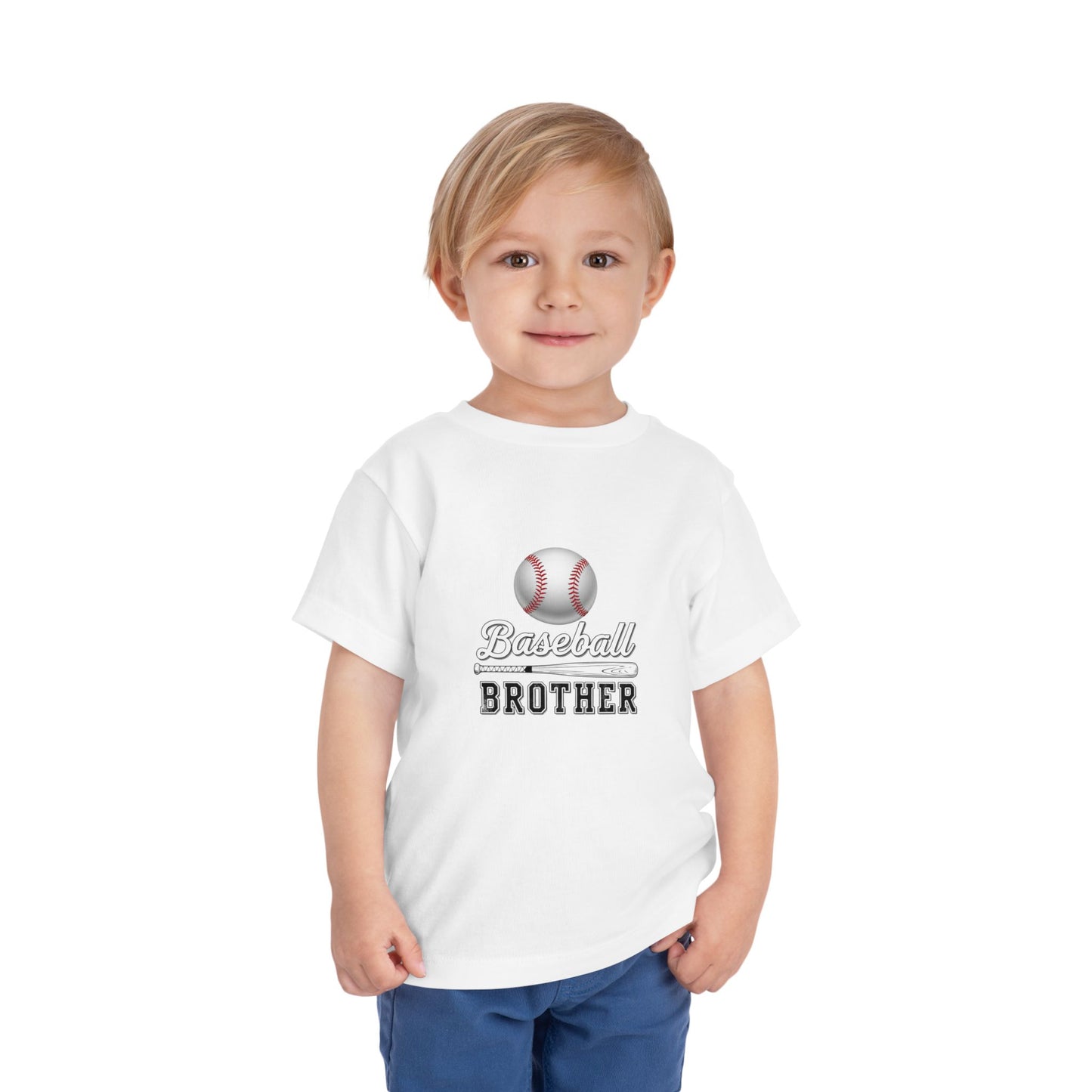 Baseball Brother Toddler Tee | Cute Kids’ Baseball Shirt for Little Siblings | Soft 100% Cotton Game Day Top