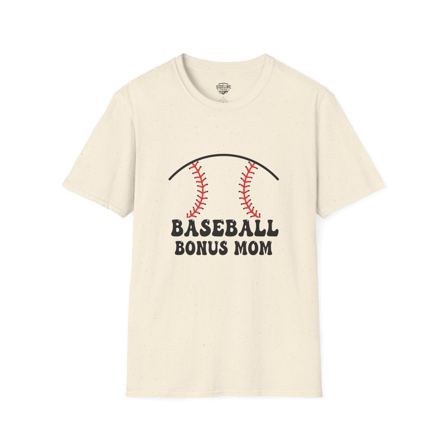 Baseball Bonus Mom Softstyle T-Shirt - The Sideline Tribe
