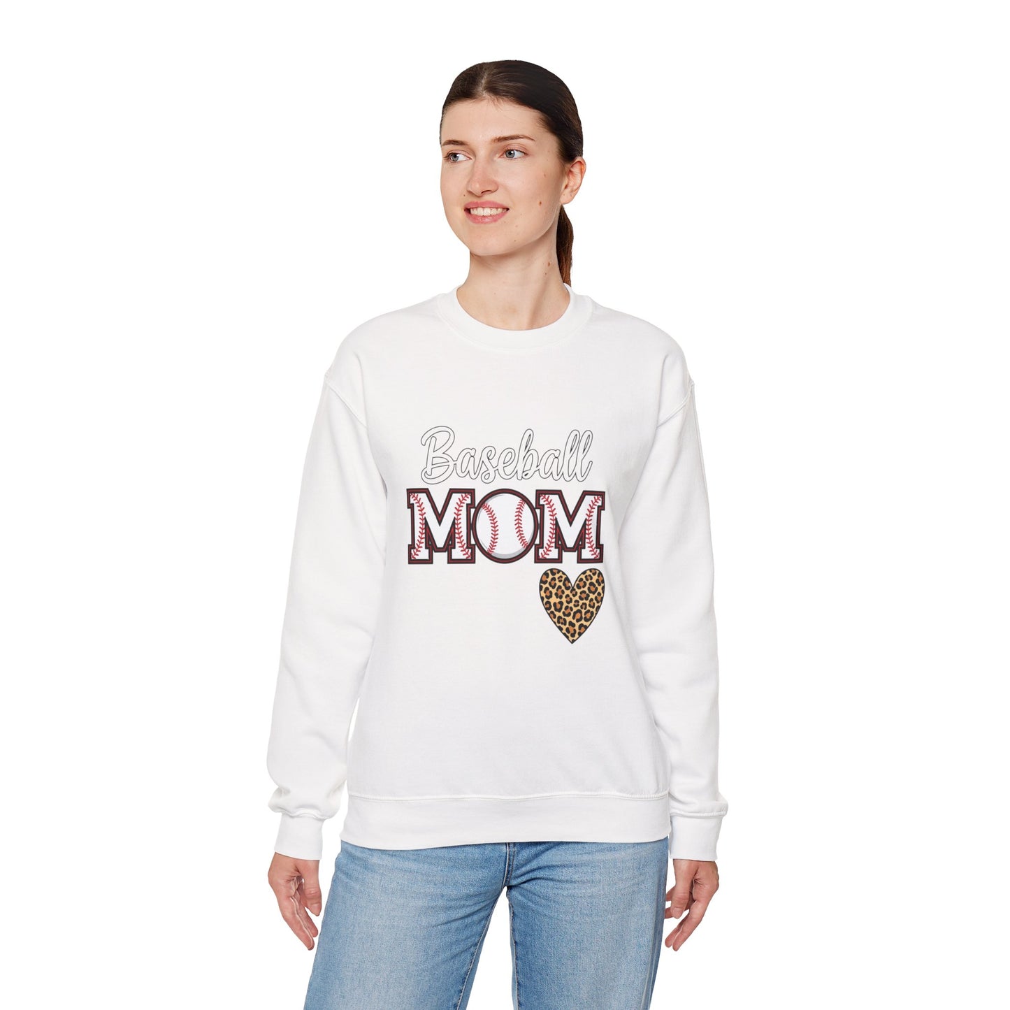 Baseball Mom Crewneck Sweatshirt – Cozy Game Day Pullover | Classic Sports Mom Sweater | Warm Team Spirit Apparel