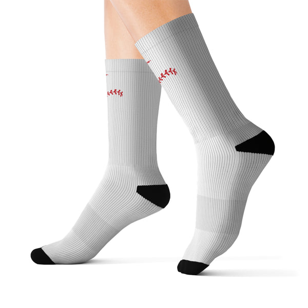 Personalized Baseball Sublimation Socks – Fleece-Lined Crew Socks for Game Day Fans
