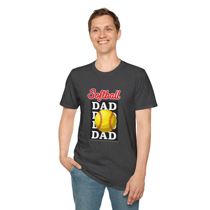 Softball Dad Vintage T-Shirt – Combed Cotton Tee for Men - The Sideline Tribe