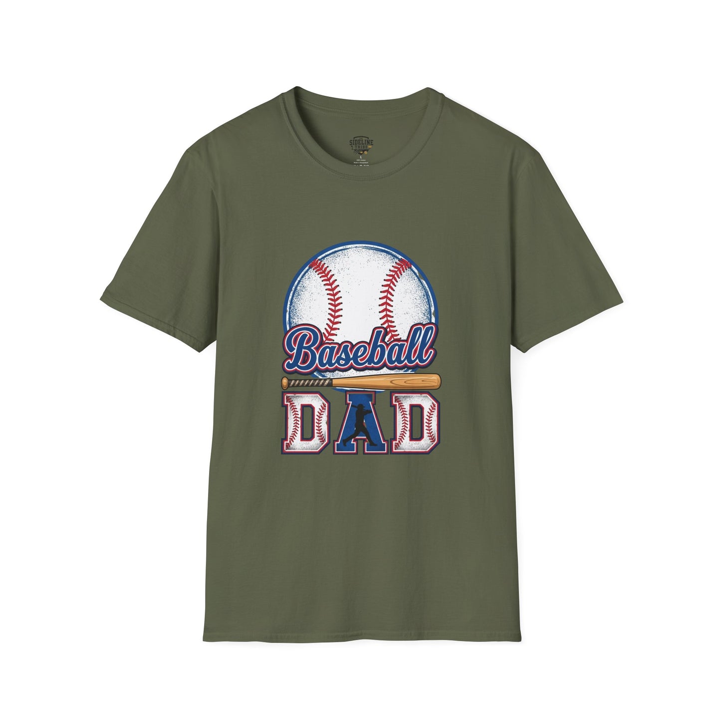 Baseball Dad Unisex Softstyle T-Shirt | Classic Game Day Tee | Premium Ring-Spun Cotton
