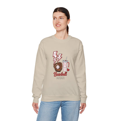 Baseball Mom Crewneck Sweatshirt - Casual Comfortable Apparel for Sports Moms