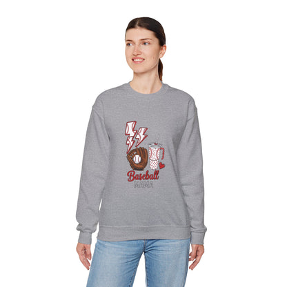 Baseball Mom Crewneck Sweatshirt - Casual Comfortable Apparel for Sports Moms