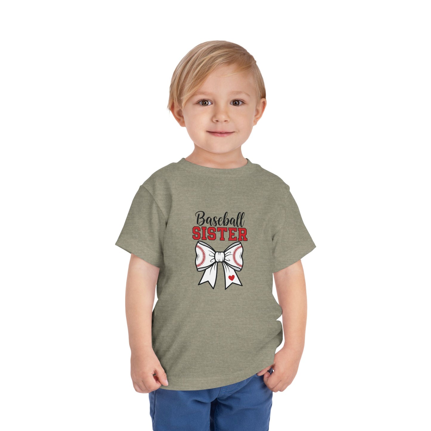Baseball Sister Toddler Tee – Cute Kids' Short Sleeve Shirt | Soft & Comfy Game Day Wear for Little Fans