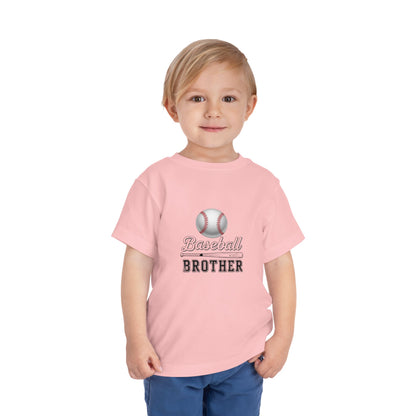 Baseball Brother Toddler Tee | Cute Kids’ Baseball Shirt for Little Siblings | Soft 100% Cotton Game Day Top