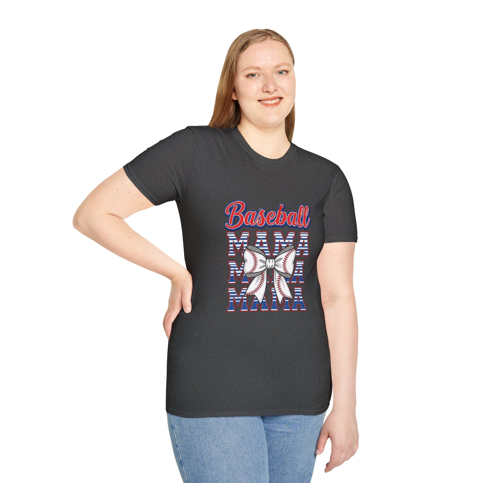 Baseball Mama Unisex Softstyle T-Shirt - The Sideline Tribe