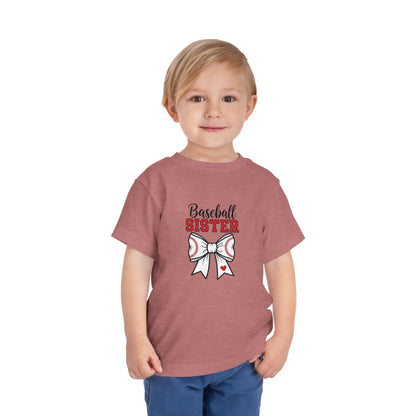 Baseball Sister Toddler Tee – Cute Kids' Short Sleeve Shirt | Soft & Comfy Game Day Wear for Little Fans