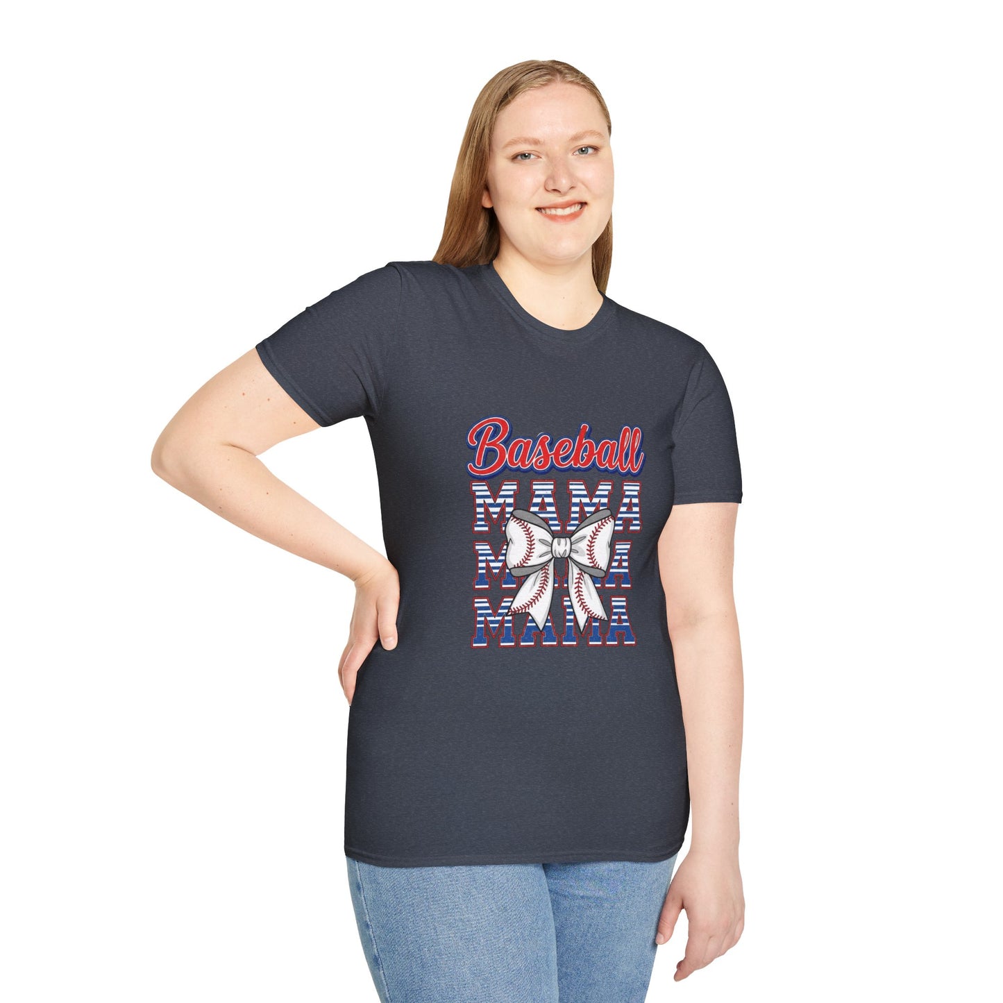 Baseball Mama Unisex Softstyle T-Shirt - The Sideline Tribe