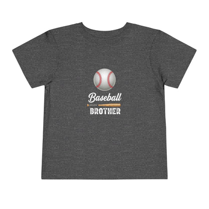 Baseball Brother Toddler Tee | Cute Kids’ Baseball Shirt for Little Siblings | Soft 100% Cotton Game Day Top