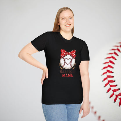 Baseball Mom Softstyle T-Shirt – Premium Game Day Tee for Sports Fans - The Sideline Tribe