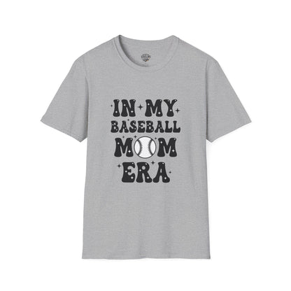 Baseball Mom Unisex T-Shirt – “In My Baseball Era” Graphic Tee | Retro Sports Mom Shirt | Game Day Essential