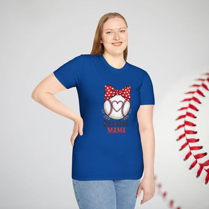 Baseball Mom Softstyle T-Shirt – Premium Game Day Tee for Sports Fans - The Sideline Tribe