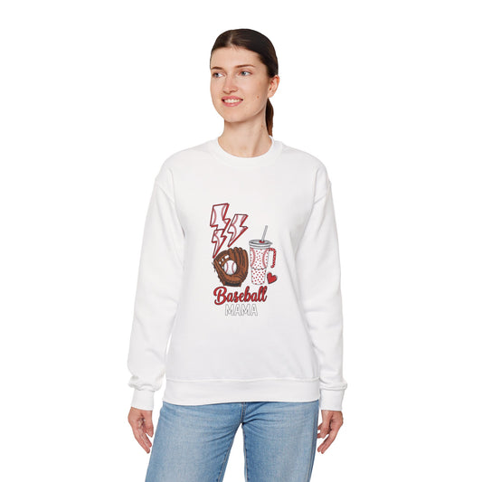 Baseball Mom Crewneck Sweatshirt - Casual Comfortable Apparel for Sports Moms