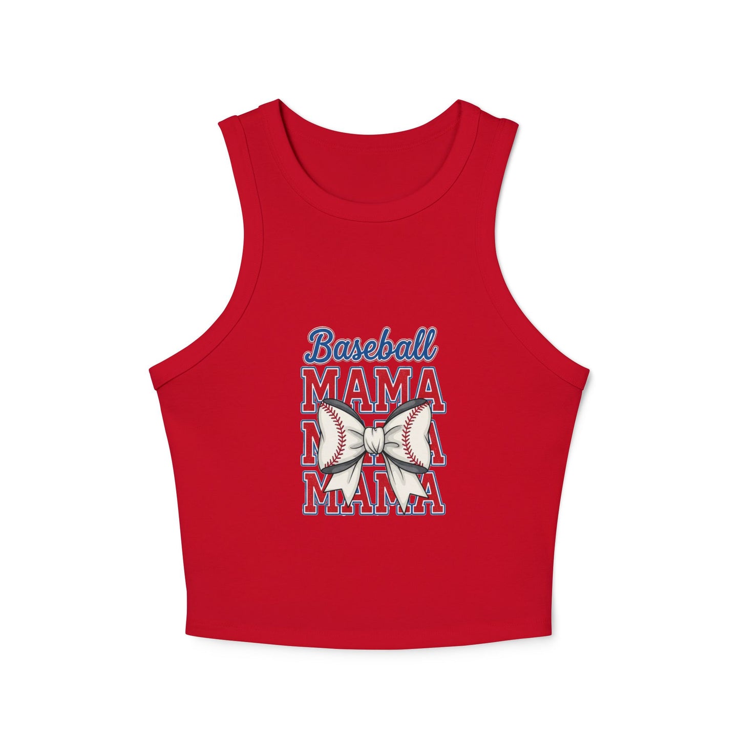 Baseball Mom Micro Rib Racer Tank Top – Fitted Game Day Apparel - The Sideline Tribe