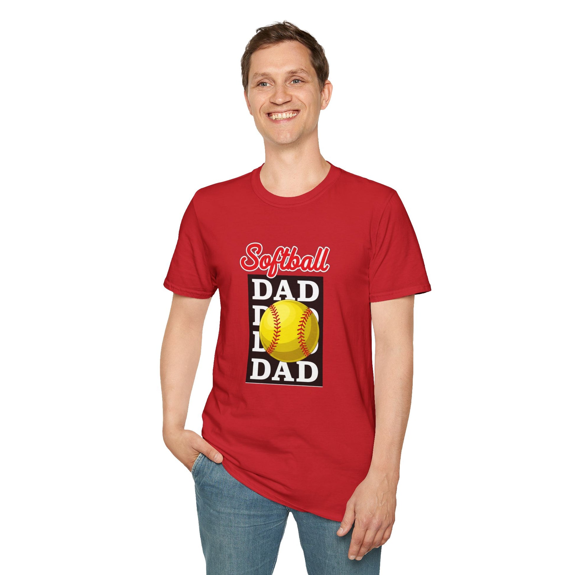 Softball Dad Vintage T-Shirt – Combed Cotton Tee for Men - The Sideline Tribe