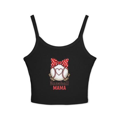 Baseball Mom Spaghetti Strap Tank Top – Soft, Flattering Fit for Game Day or Everyday Wear - The Sideline Tribe