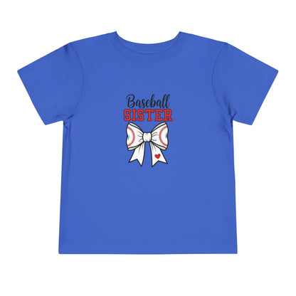 Baseball Sister Toddler Tee – Cute Kids' Short Sleeve Shirt | Soft & Comfy Game Day Wear for Little Fans