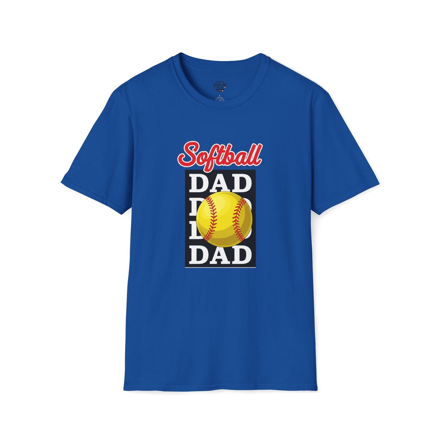 Softball Dad Vintage T-Shirt – Combed Cotton Tee for Men - The Sideline Tribe