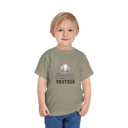 Baseball Brother Toddler Tee | Cute Kids’ Baseball Shirt for Little Siblings | Soft 100% Cotton Game Day Top