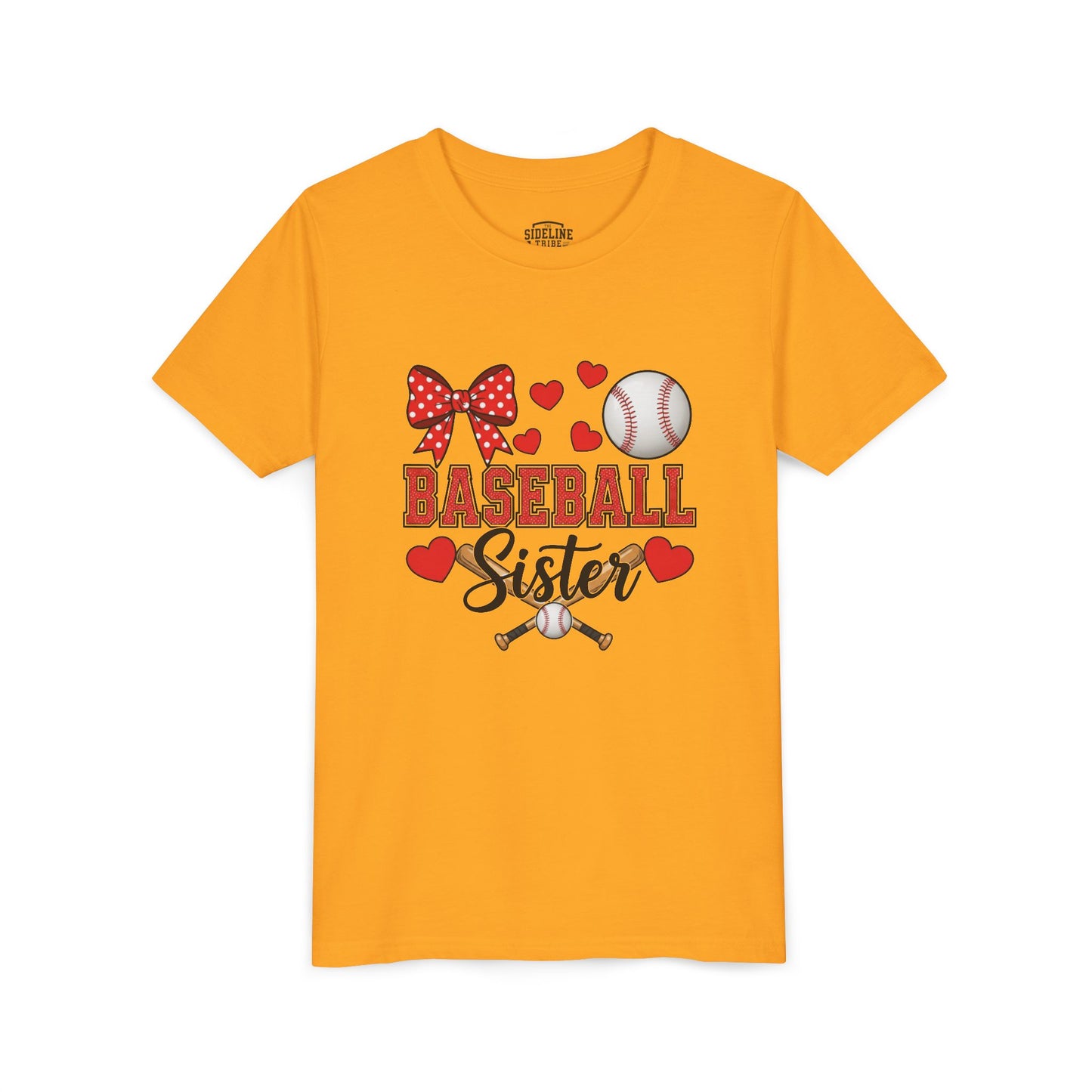 Baseball Sister Youth Tee – Cute Sports Fan Shirt for Girls | Soft Airlume Cotton Kids T-Shirt | Game Day Outfit