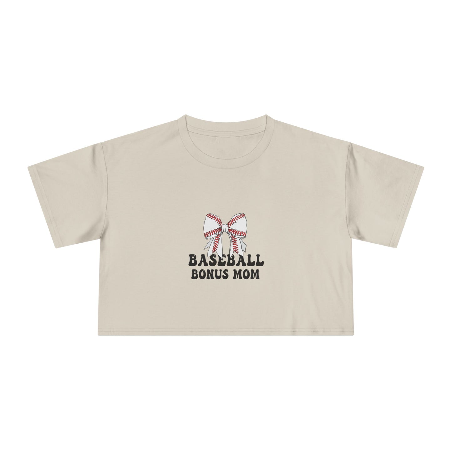 Baseball Bonus Mom Women's Crop Tee - The Sideline Tribe