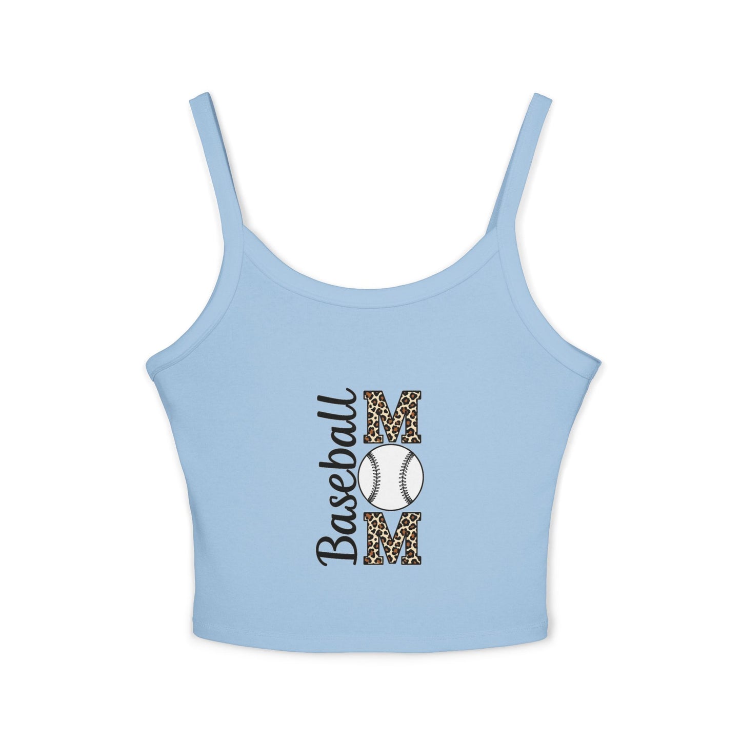 Baseball Mom Spaghetti Strap Tank Top – Soft Cotton-Poly Blend | Supportive Game Day Cami | Trendy Sports Mom Apparel