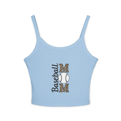 Baseball Mom Spaghetti Strap Tank Top – Soft Cotton-Poly Blend | Supportive Game Day Cami | Trendy Sports Mom Apparel