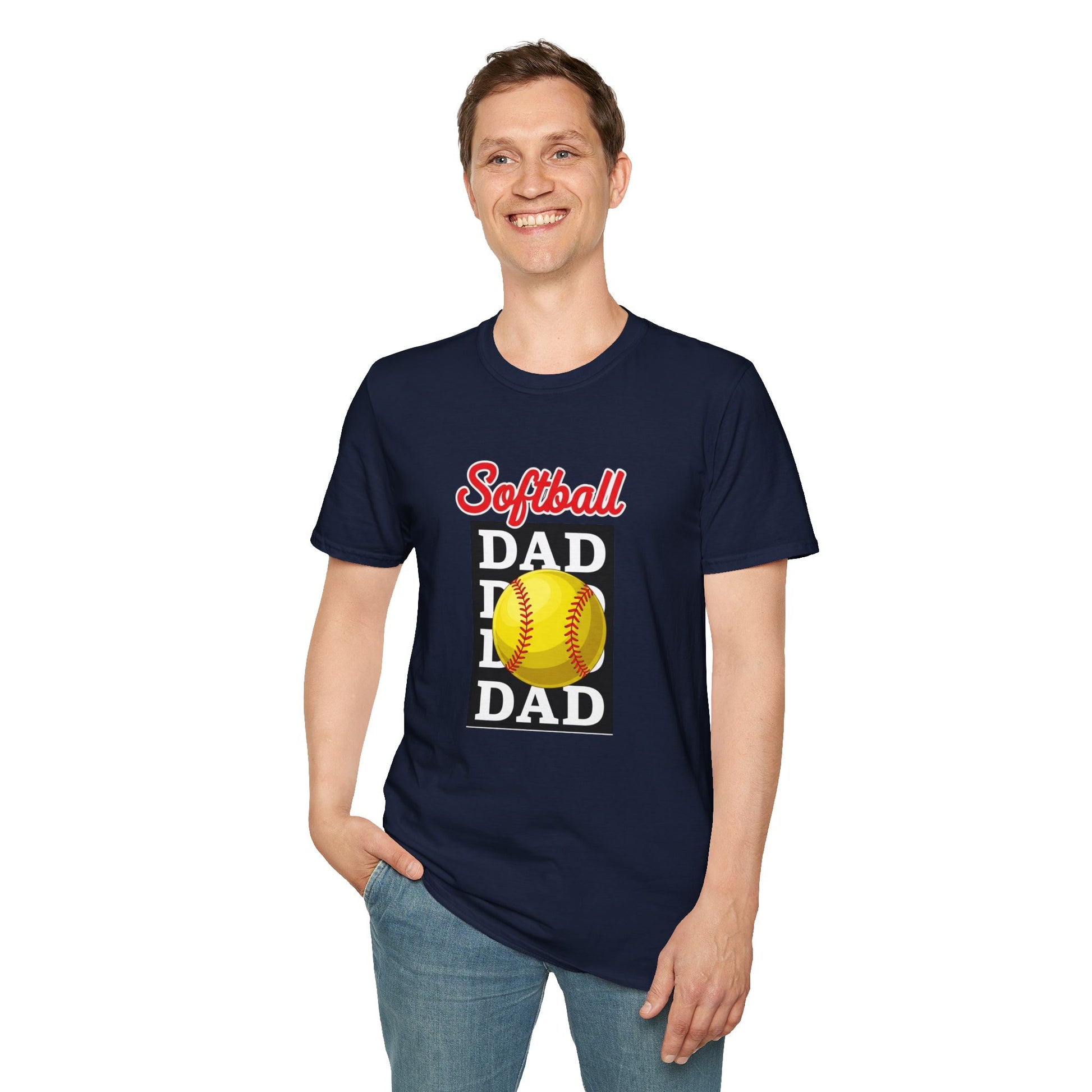 Softball Dad Vintage T-Shirt – Combed Cotton Tee for Men - The Sideline Tribe