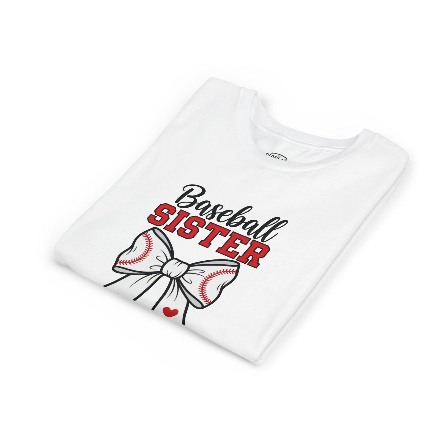 Baseball Sister Youth Short Sleeve Tee – Cute Kids Sports Shirt | Soft & Comfy Game Day Top for Young Fans