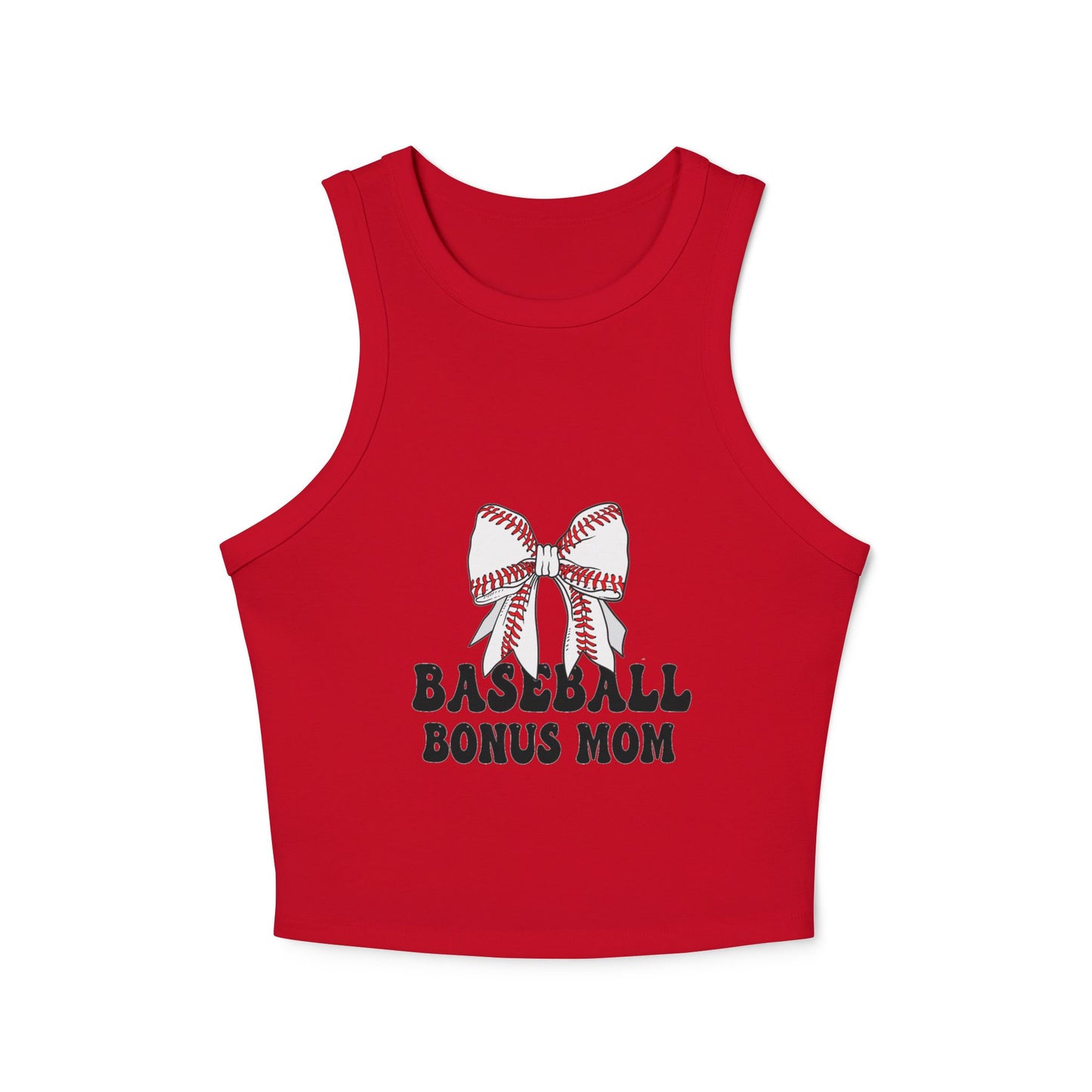 Baseball Bonus Mom Racer Tank Top – Fitted & Stylish Game Day Apparel - The Sideline Tribe