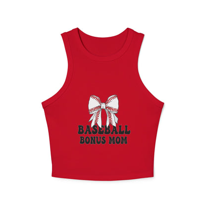 Baseball Bonus Mom Racer Tank Top – Fitted & Stylish Game Day Apparel - The Sideline Tribe