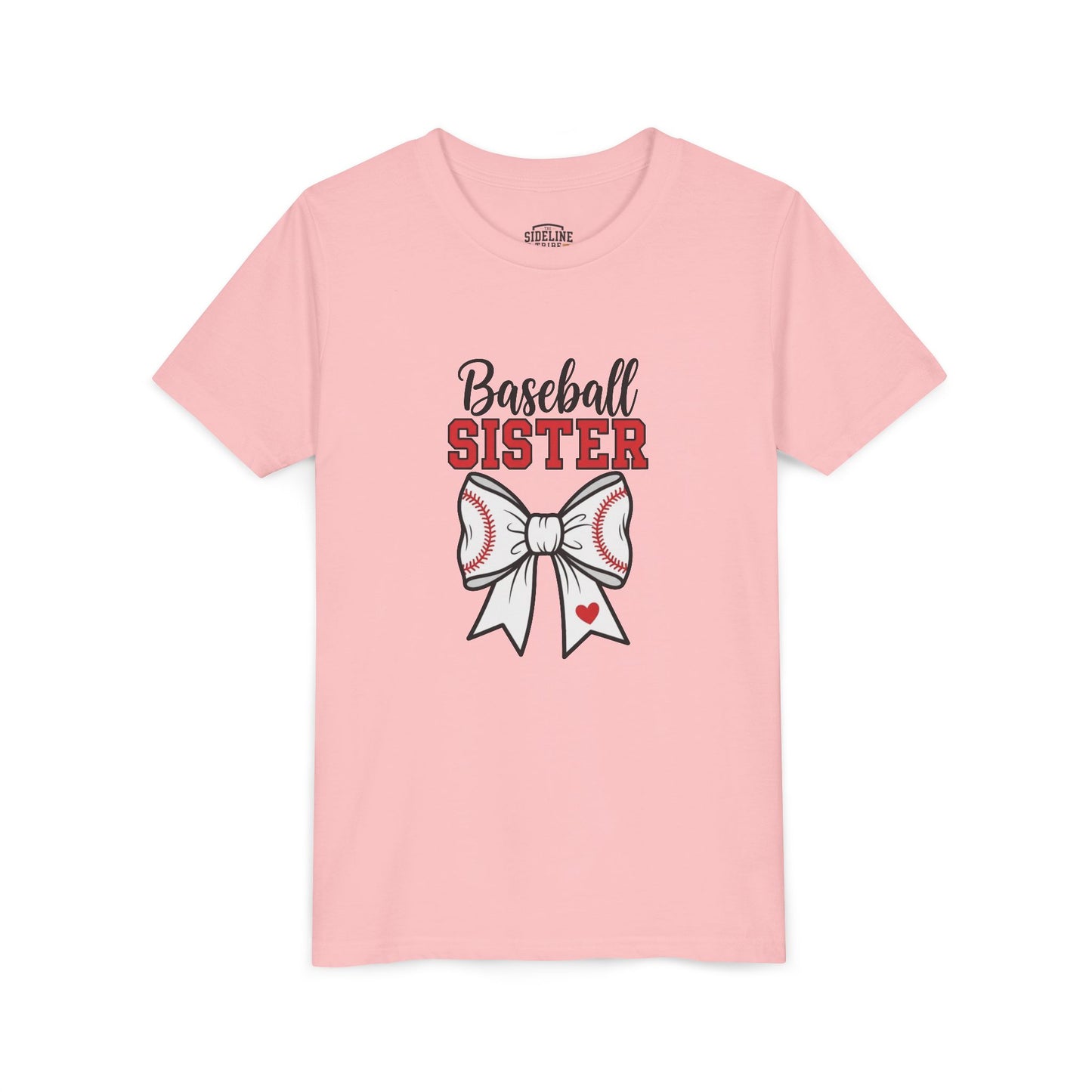 Baseball Sister Youth Short Sleeve Tee – Cute Kids Sports Shirt | Soft & Comfy Game Day Top for Young Fans