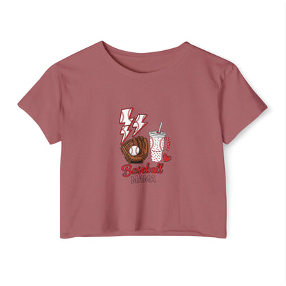 Baseball Mama Crop Top – Lightweight & Stylish Game Day Comfort
