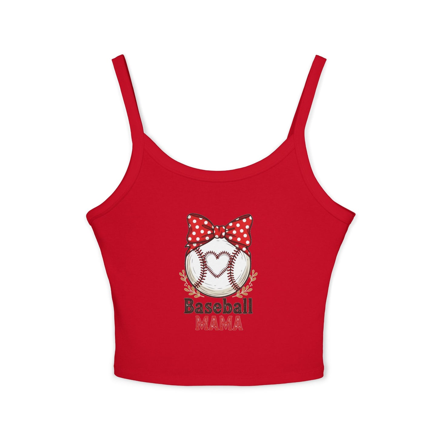 Baseball Mom Spaghetti Strap Tank Top – Soft, Flattering Fit for Game Day or Everyday Wear - The Sideline Tribe