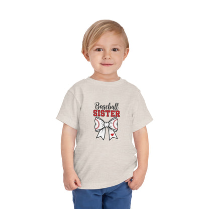 Baseball Sister Toddler Tee – Cute Kids' Short Sleeve Shirt | Soft & Comfy Game Day Wear for Little Fans