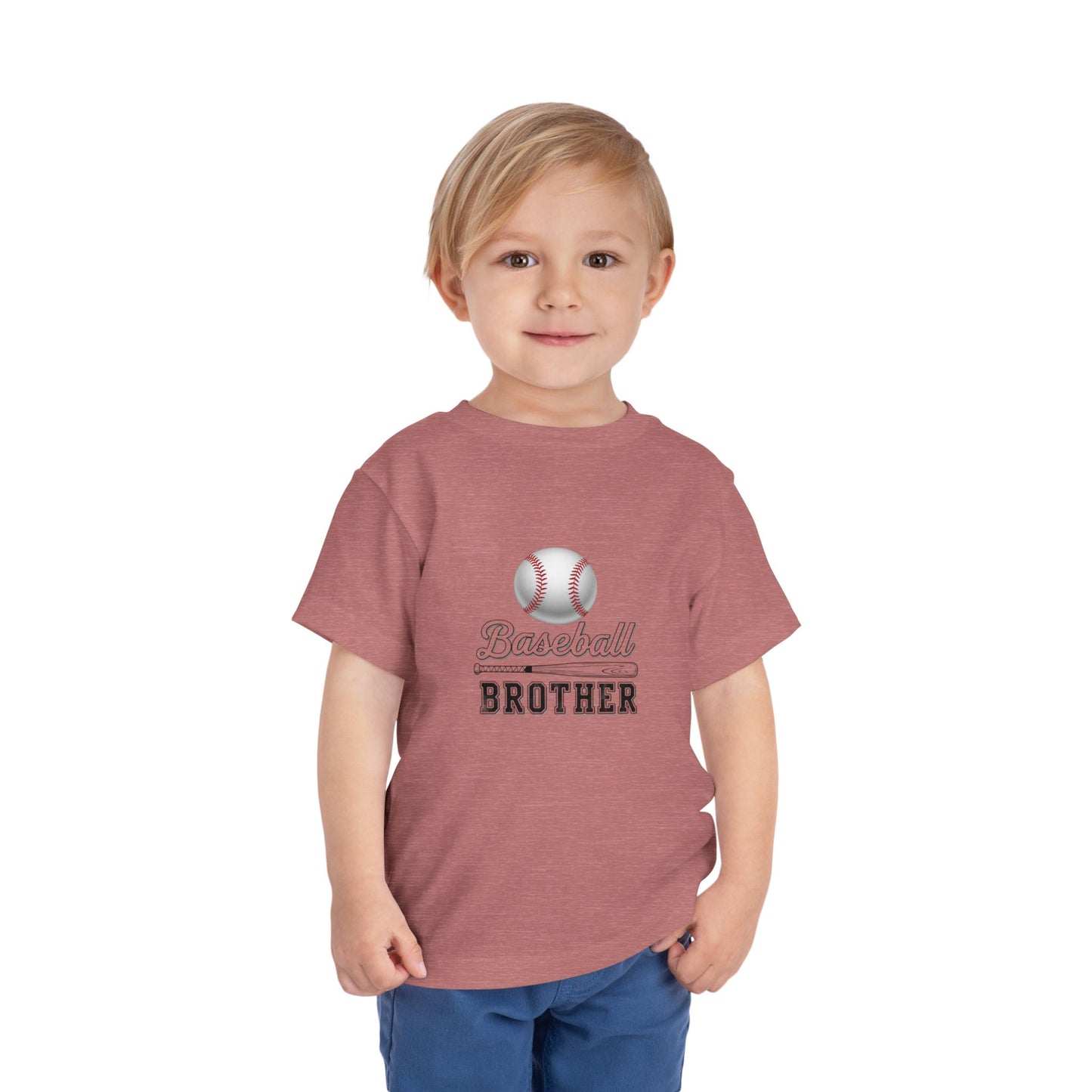 Baseball Brother Toddler Tee | Cute Kids’ Baseball Shirt for Little Siblings | Soft 100% Cotton Game Day Top