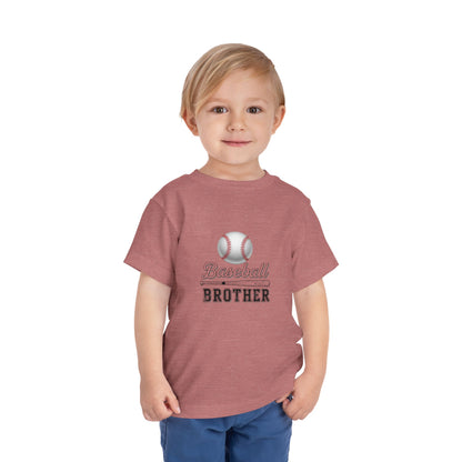 Baseball Brother Toddler Tee | Cute Kids’ Baseball Shirt for Little Siblings | Soft 100% Cotton Game Day Top