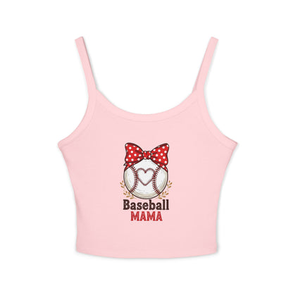 Baseball Mom Spaghetti Strap Tank Top – Soft, Flattering Fit for Game Day or Everyday Wear - The Sideline Tribe