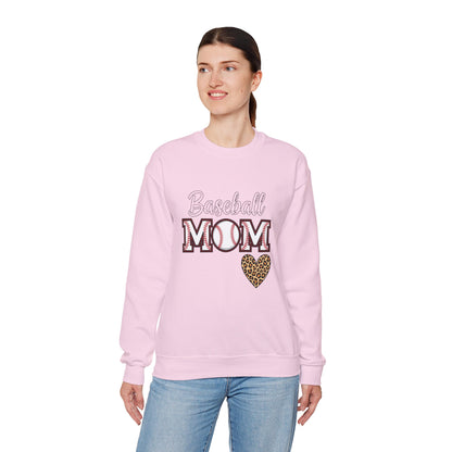 Baseball Mom Crewneck Sweatshirt – Cozy Game Day Pullover | Classic Sports Mom Sweater | Warm Team Spirit Apparel