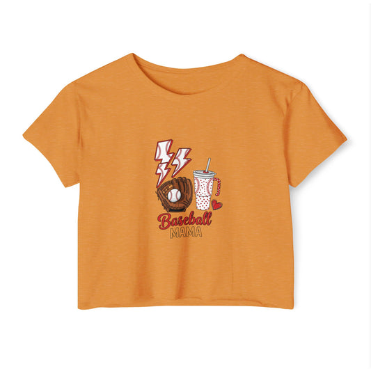 Baseball Mama Crop Top – Lightweight & Stylish Game Day Comfort