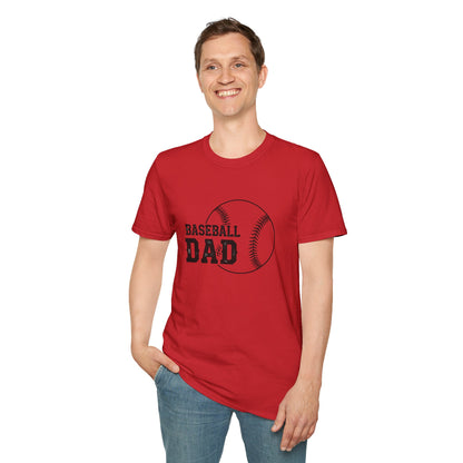 Baseball Dad Softstyle T-Shirt | Perfect Gift for Father's Day & Sports Fans