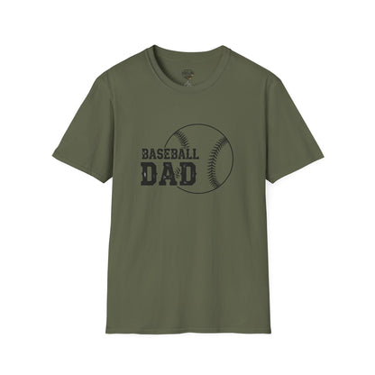 Baseball Dad Softstyle T-Shirt | Perfect Gift for Father's Day & Sports Fans