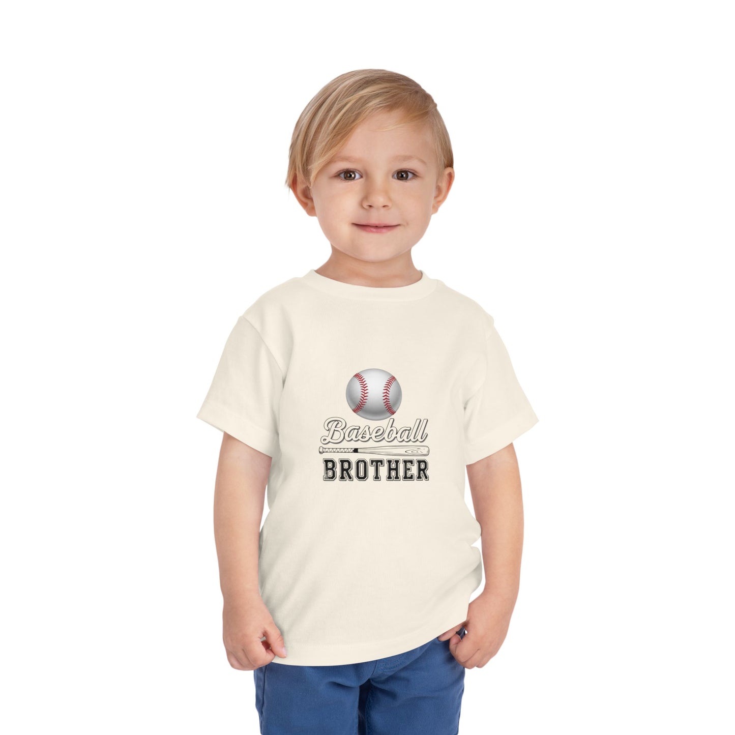 Baseball Brother Toddler Tee | Cute Kids’ Baseball Shirt for Little Siblings | Soft 100% Cotton Game Day Top
