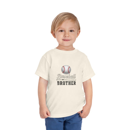 Baseball Brother Toddler Tee | Cute Kids’ Baseball Shirt for Little Siblings | Soft 100% Cotton Game Day Top